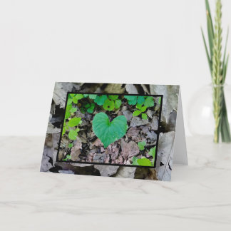 Leaf Love Heart (blank inside) Card