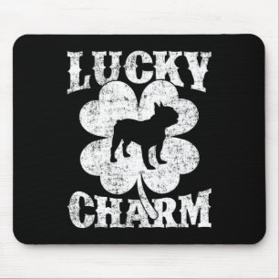 Leaf Lucky Charm French Bulldog St Patrick's Day  Mouse Mat