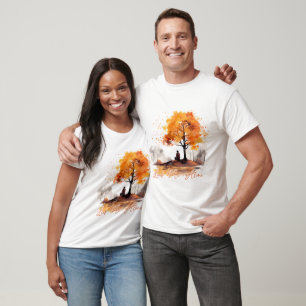 Leaf Me Alone Autumn Funny T-Shirt