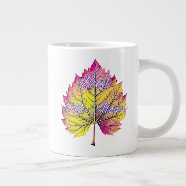 LEAF ME ALONE LARGE COFFEE MUG (Right)