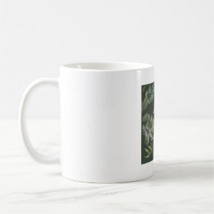 Leaf nature green quail species watercolor bird ar coffee mug