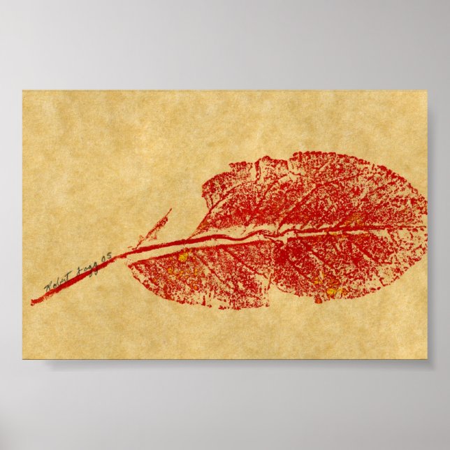 Leaf Nature Print Mini-Poster (Front)