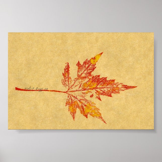 Leaf Nature Print Mini-Poster (Front)