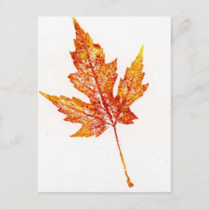 Leaf Nature Print Postcard
