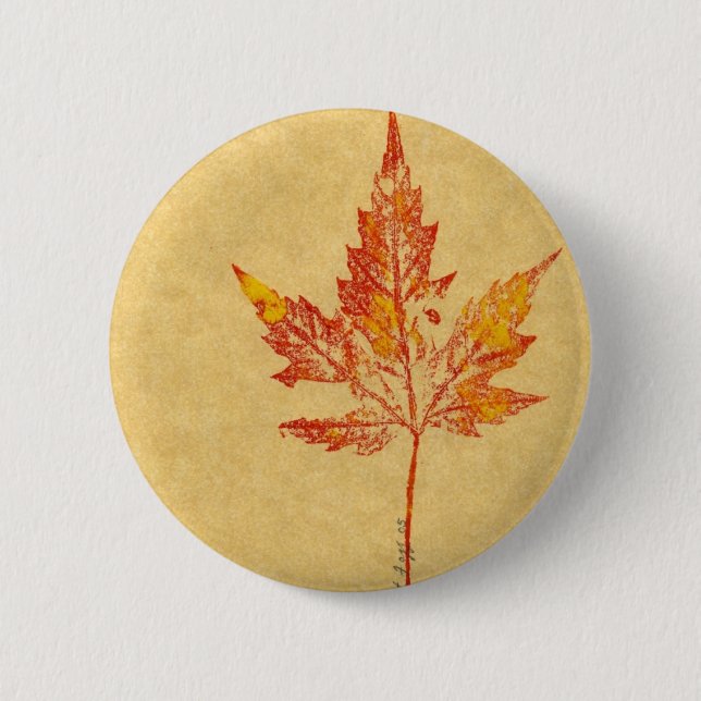 Leaf Nature Prints Button (Front)