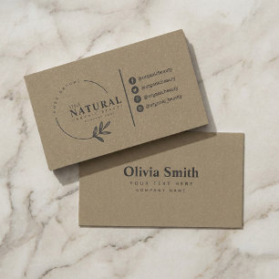 Leaf Organic Beauty Business Card