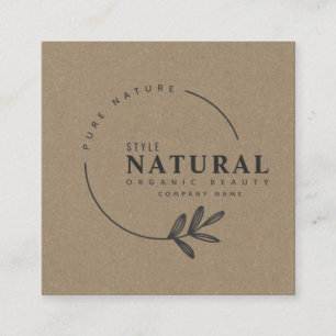 Leaf Organic Beauty Square Business Card