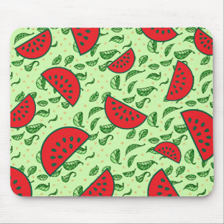 Leaf pattern and Watermelons Mouse Mat