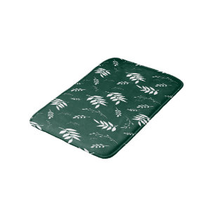 leaf pattern bath mat