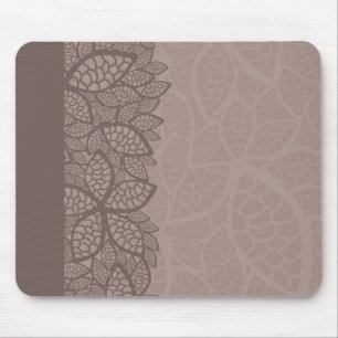 Leaf pattern border and background mouse mat