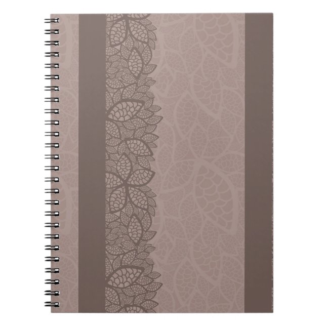 Leaf pattern border and background notebook (Front)