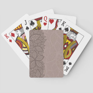 Leaf pattern border and background playing cards