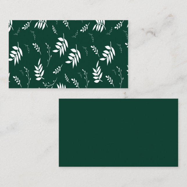 leaf pattern business card (Front/Back)