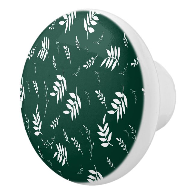 leaf pattern ceramic knob (Right)