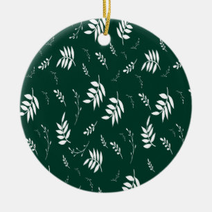 leaf pattern ceramic tree decoration