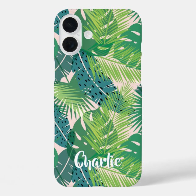 Leaf Pattern custom name phone cases (Back)
