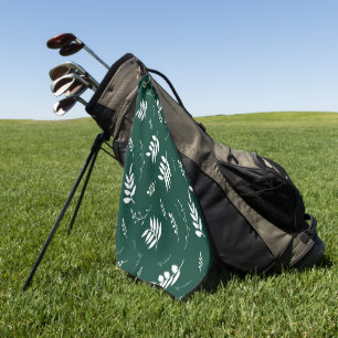 leaf pattern golf towel