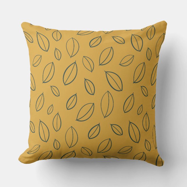 Leaf Pattern Graphic  Cushion (Front)