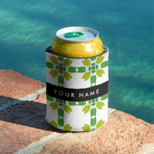 Leaf Pattern, Green Leaves, Your Name Can Cooler