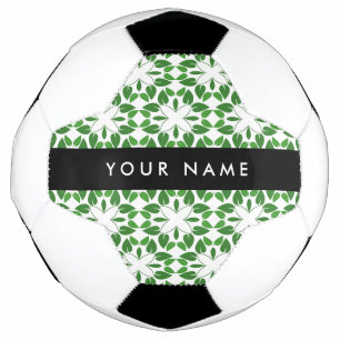 Leaf Pattern, Green Leaves, Your Name Football