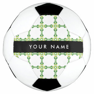 Leaf Pattern, Green Leaves, Your Name Football