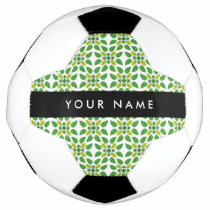 Leaf Pattern, Green Leaves, Your Name Football