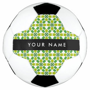Leaf Pattern, Green Leaves, Your Name Football