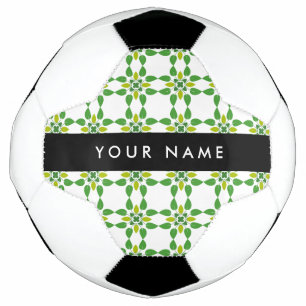 Leaf Pattern, Green Leaves, Your Name Football