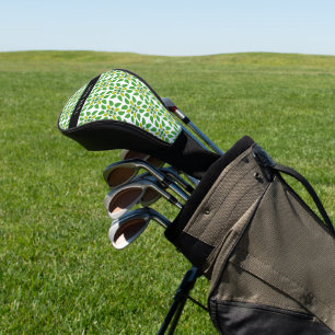 Leaf Pattern, Green Leaves, Your Name Golf Head Cover