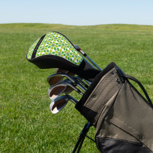 Leaf Pattern, Green Leaves, Your Name Golf Head Cover