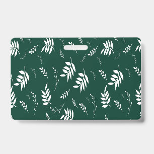 leaf pattern ID badge