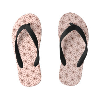 leaf pattern kid's flip flops