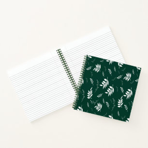 leaf pattern notebook