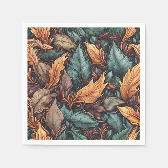 Leaf Pattern paper napkins (Front)