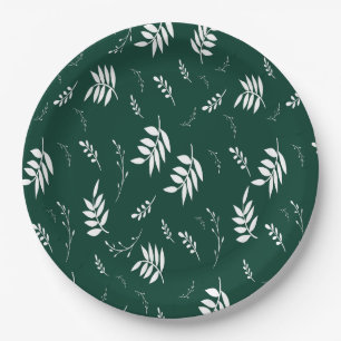 leaf pattern paper plate