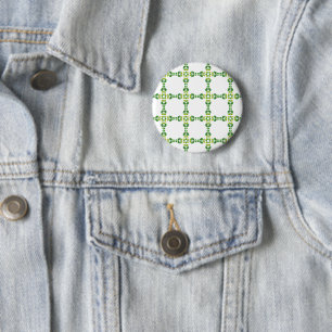 Leaf Pattern, Pattern Of Leaves, Green Leaves 6 Cm Round Badge