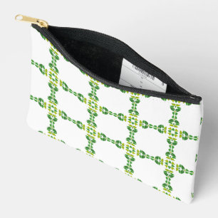 Leaf Pattern, Pattern Of Leaves, Green Leaves Accessory Pouch