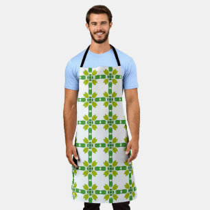 Leaf Pattern, Pattern Of Leaves, Green Leaves Apron