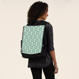 Leaf Pattern, Pattern Of Leaves, Green Leaves Backpack