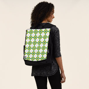 Leaf Pattern, Pattern Of Leaves, Green Leaves Backpack