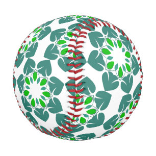 Leaf Pattern, Pattern Of Leaves, Green Leaves Baseball