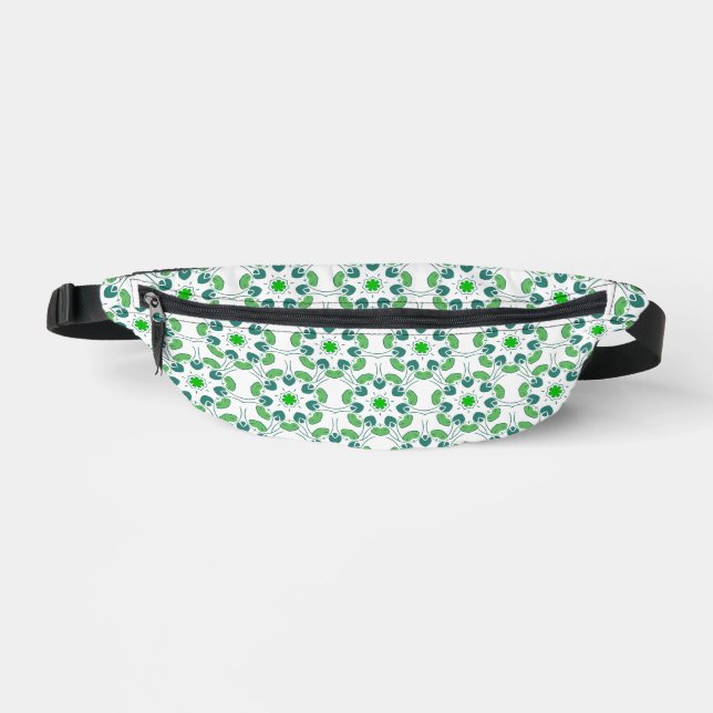 Leaf Pattern, Pattern Of Leaves, Green Leaves Bum Bags (Front)