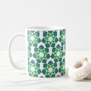 Leaf Pattern, Pattern Of Leaves, Green Leaves Coffee Mug