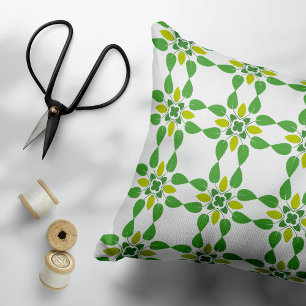 Leaf Pattern, Pattern Of Leaves, Green Leaves Decorative Cushion