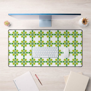 Leaf Pattern, Pattern Of Leaves, Green Leaves Desk Mat