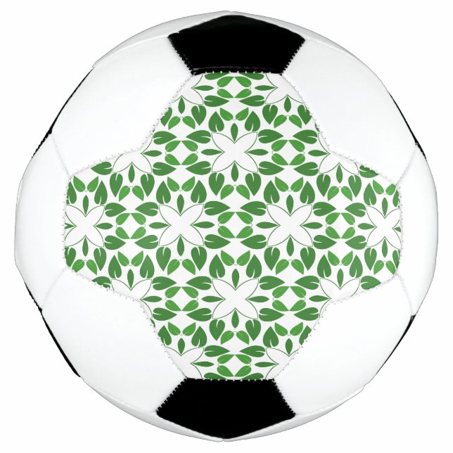 Leaf Pattern, Pattern Of Leaves, Green Leaves Football (Front)
