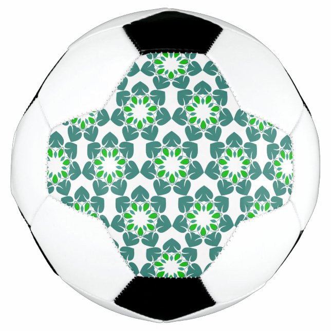 Leaf Pattern, Pattern Of Leaves, Green Leaves Football (Front)