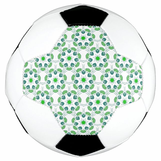 Leaf Pattern, Pattern Of Leaves, Green Leaves Football (Front)