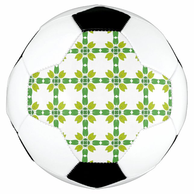 Leaf Pattern, Pattern Of Leaves, Green Leaves Football (Front)