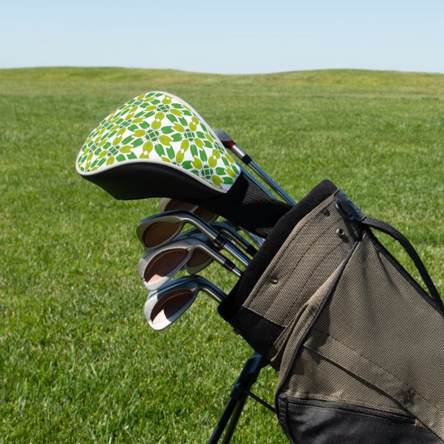 Leaf Pattern, Pattern Of Leaves, Green Leaves Golf Head Cover (In Situ)